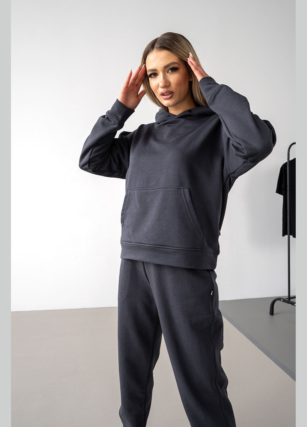 Женский спортивный костюм OVERSIZE 23 Графит Teamv (316354910)