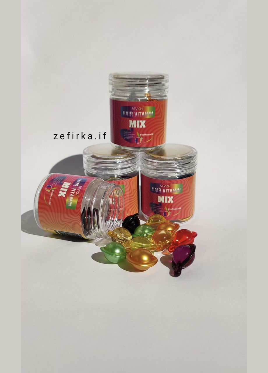 Лікувальні капсули для волосся мікс, 9 капсул баночка Sevich (351857036)