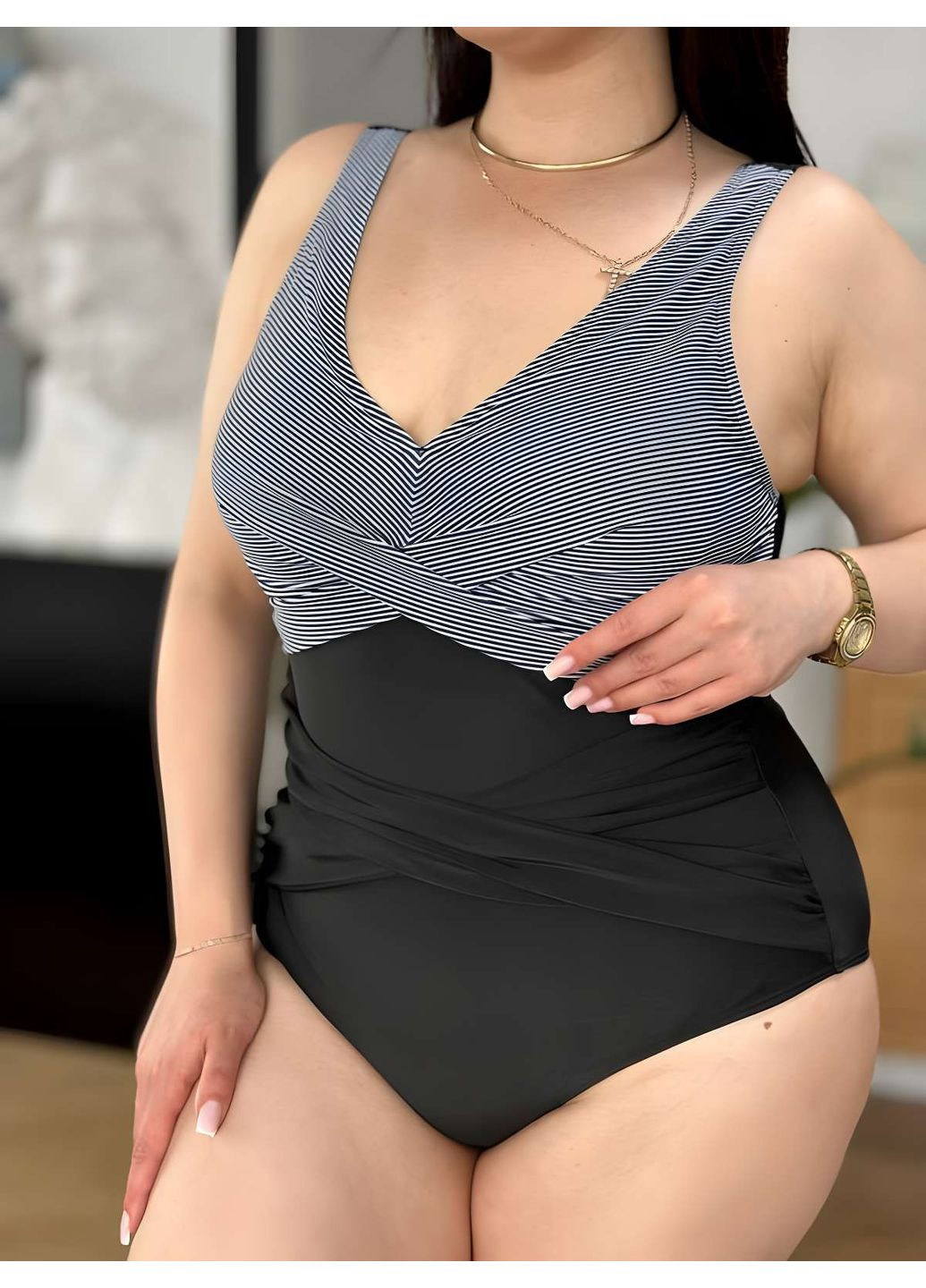 Черный летний женский летний черный купальник 2хл 3хл 4хл слитный No Brand