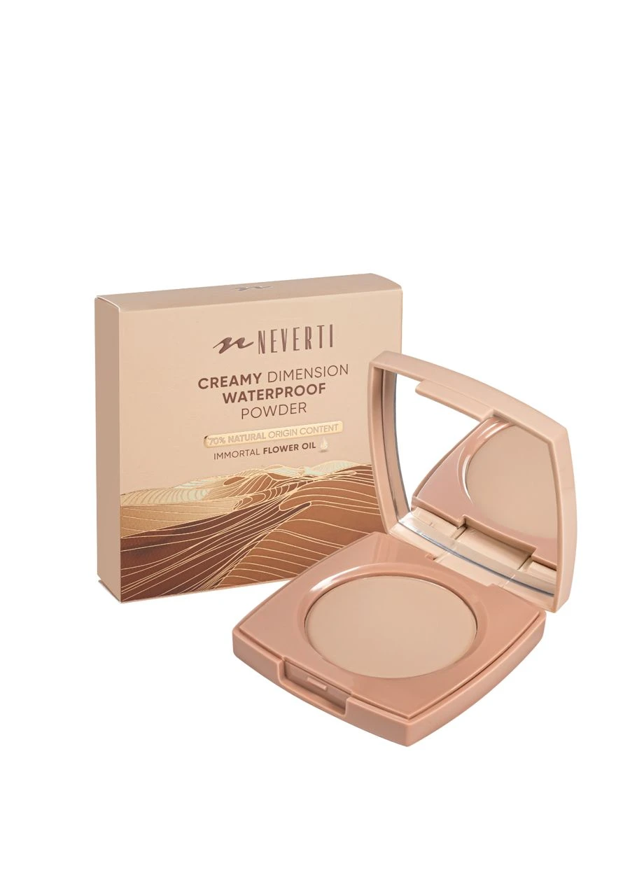 Пудра для обличчя водостійка компактна Creamy Dimension (NP202), 003 Neutral Нейтральна Neverti (382733535)