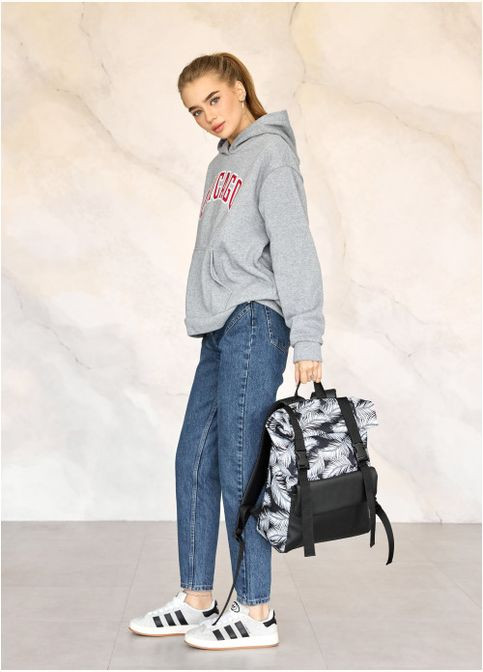 Рюкзак ролл унісекс RollTop Milton чорний з клапаном Sambag (302518952)