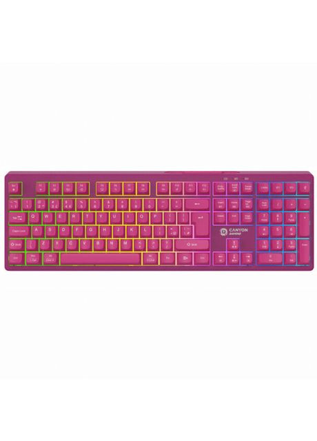 Клавиатура беспроводная Fortnax Bluetooth/2.4GHz/USB Pink (CND-SKBW2) Canyon (371789353)