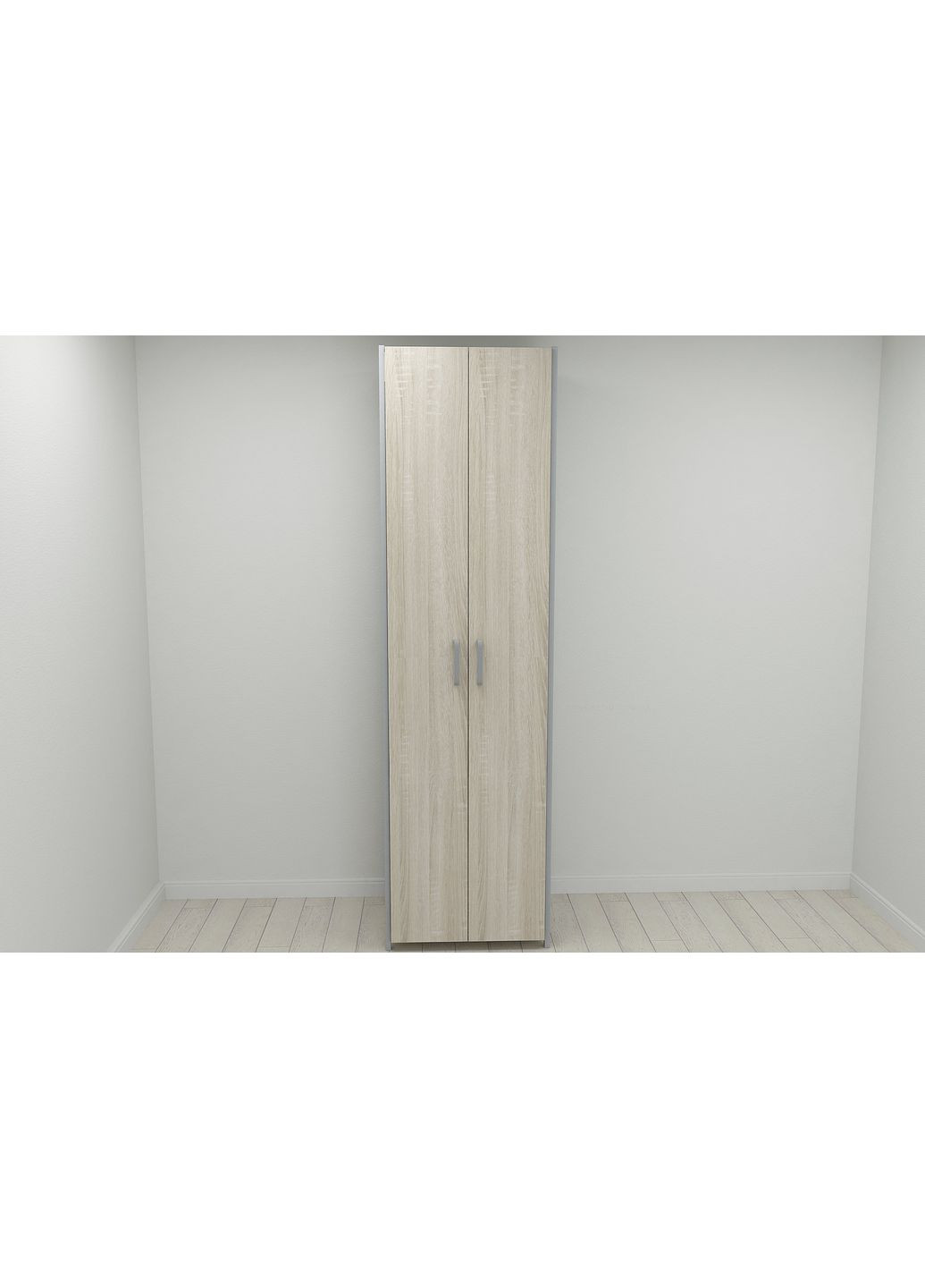 Шкаф Гардероб Уни секция 7 серии Коннект 220x60x50см Серый металл ДСП 16 мм (FRD-104565) Ferrum-decor (362267713)