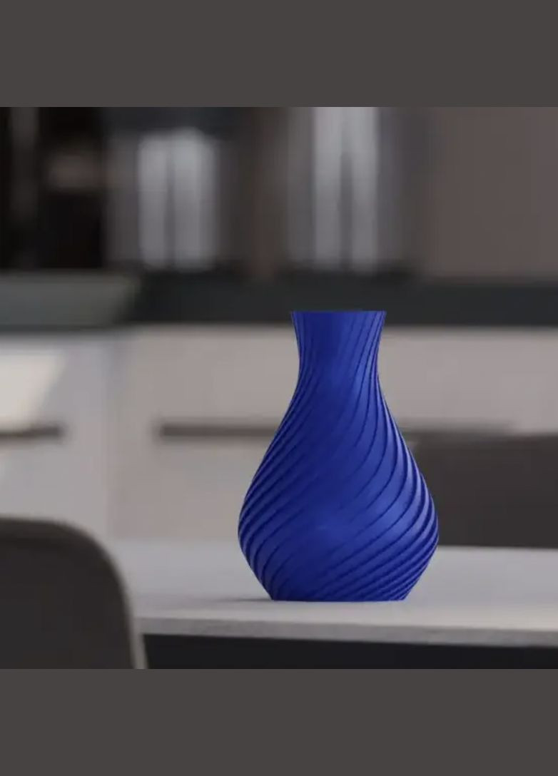 Декоративна ваза для квітів і сухоцвітів "Spiral" 14см. Фігурна ваза для дому, вулиці пластикова UA3D (304997098)