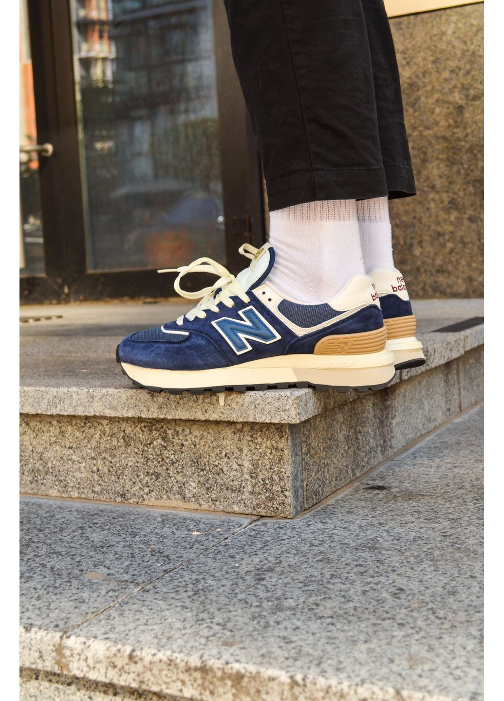 Комбіновані Осінні кросівки чоловічі new balance 574 blue нью беланс 574 No Brand