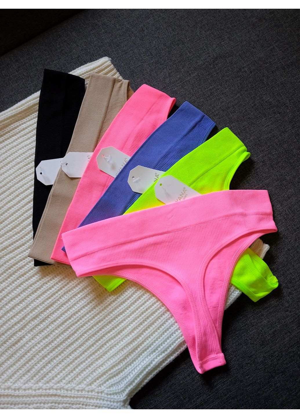 Яскраві трусики в рубчик Dyana бразиліана (369571857)