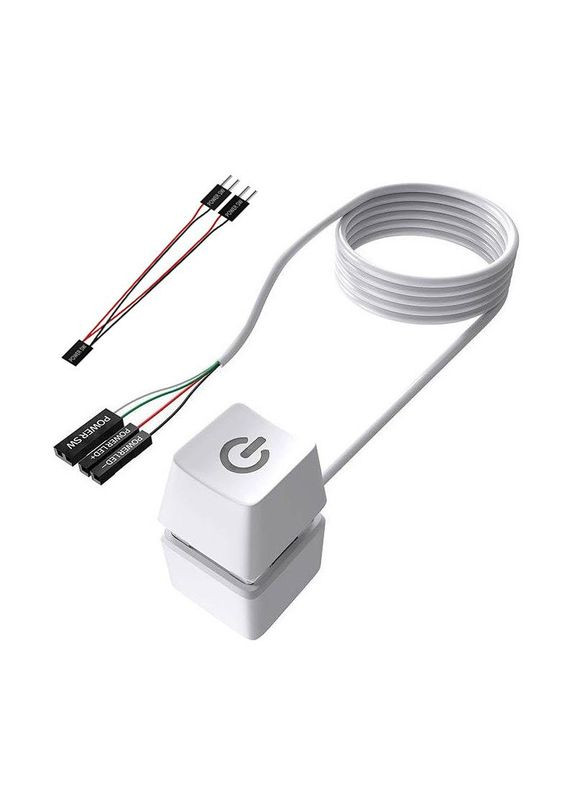 Выносная кнопка для включения ПК белая 1,8 m No Brand (327430327)