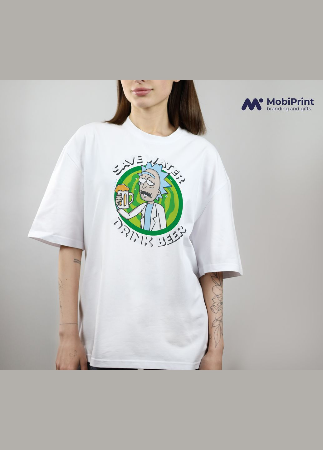 Футболка оверсайз Рік та Морті (Rick and Morty) MobiPrint (293943984)