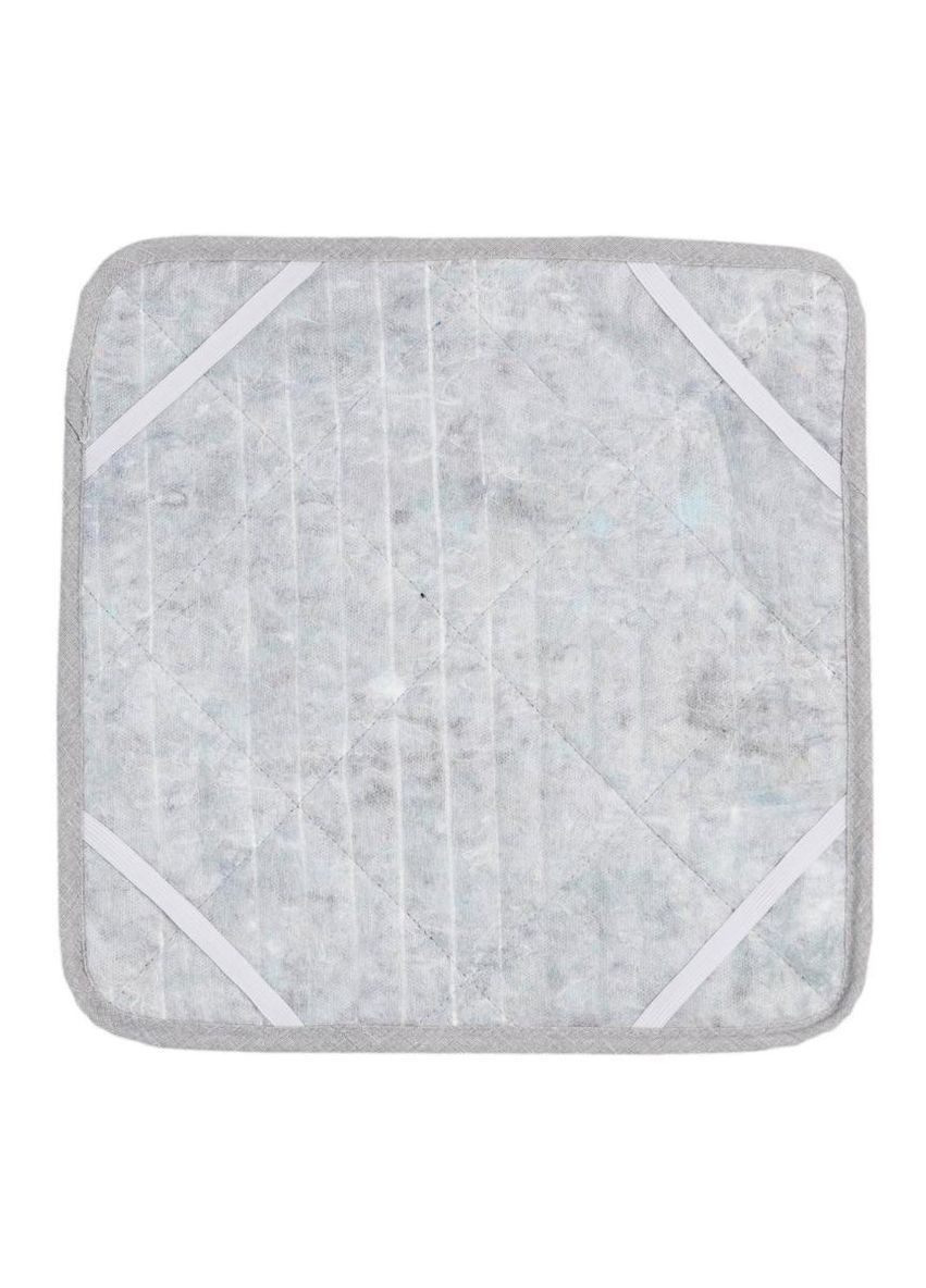 Чехол на табурет Листья 35х35 см Серо-белый Прованс (372806164)