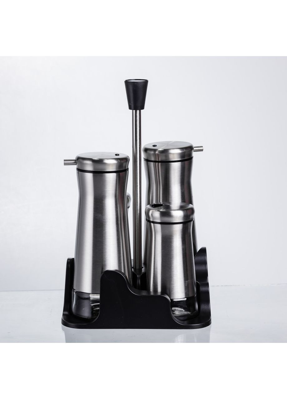 Набор стеклянных баночек для специй 4 предмета с подставкой для хранения приправ контейнеры для кухни Yiwu (370432608)