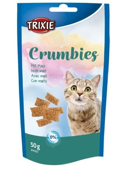 Ласощі для котів Crumbies with Malt для виведення грудочок вовни 50 г TX-4262 Trixie (268987582)