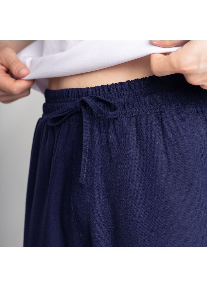 Темно-синие повседневный летние прямые брюки Pobedov