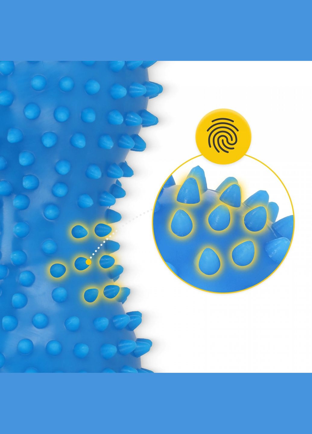 Массажный мяч двойной с шипами Spike+ 7 x 16 см Blue () 4FIZJO P-5905973403337 (341528793)