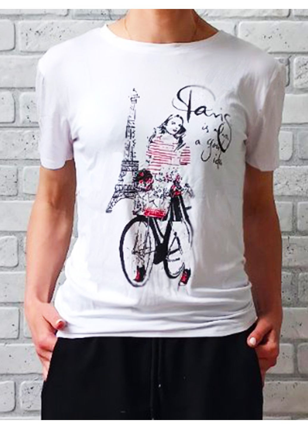 Женская футболка белая No Brand - (356515776)