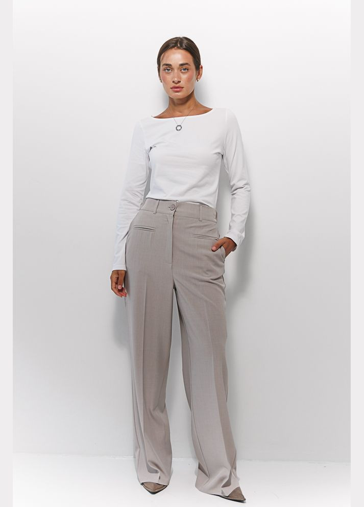 Жіночий лонгслів з широкою горловиною Arjen (300513946)