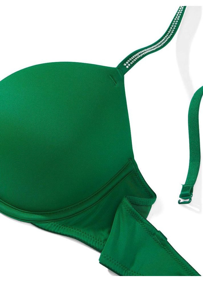 Зеленый демисезонный комплект (бюстгальтер + трусикистринги) 75c/s Victoria's Secret