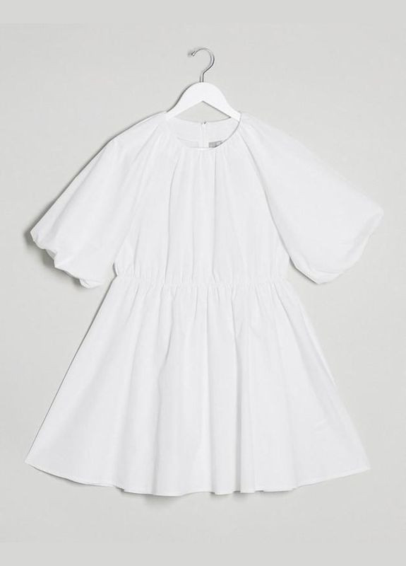 Білий сукні міні з пишними рукавами Asos