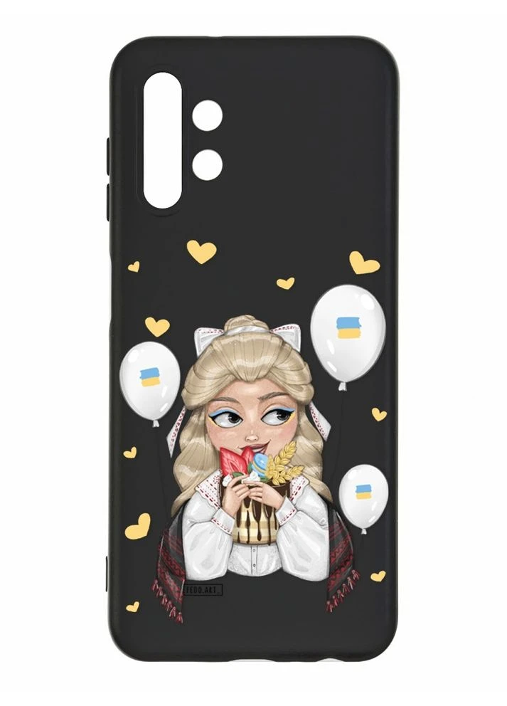 Матовий чорний чохол на Samsung Galaxy A13 4G:: Українка з солодощами (патріотичний принт 175) Creative (360706899)