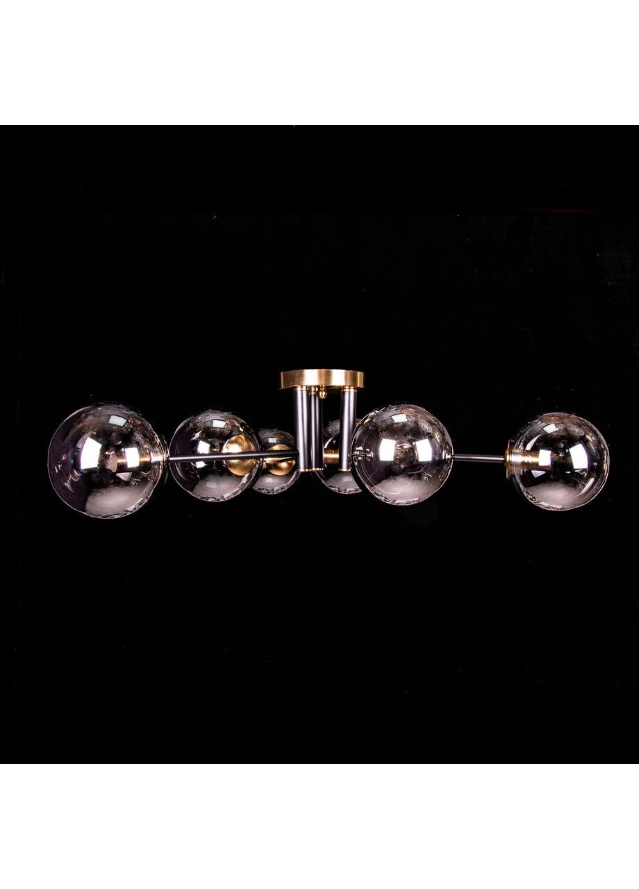 Люстра в стилі ЛОФР на 6 лампочок 2900/6/BK+copper No Brand (352229637)