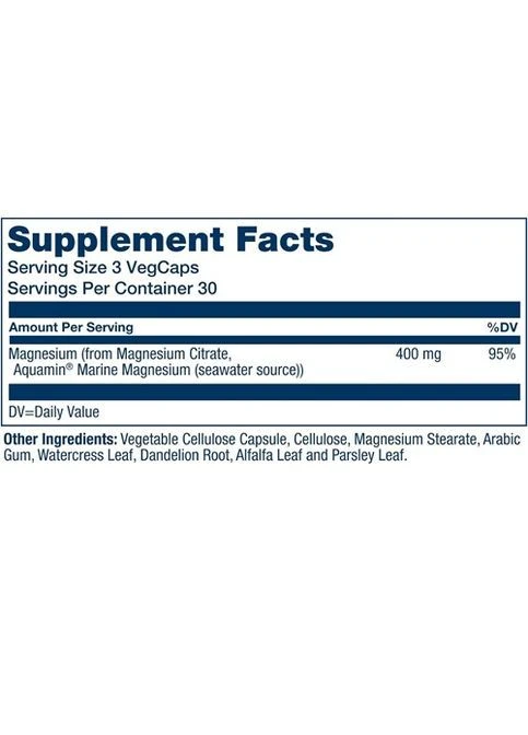 Magnesium Citrate 400 mg 90 Veg Caps SOR-46301 Solaray (393976768)