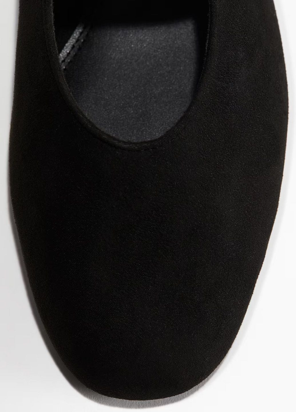 Жіночі балетки H&M | чорні однотонні штучна замша (316295539)