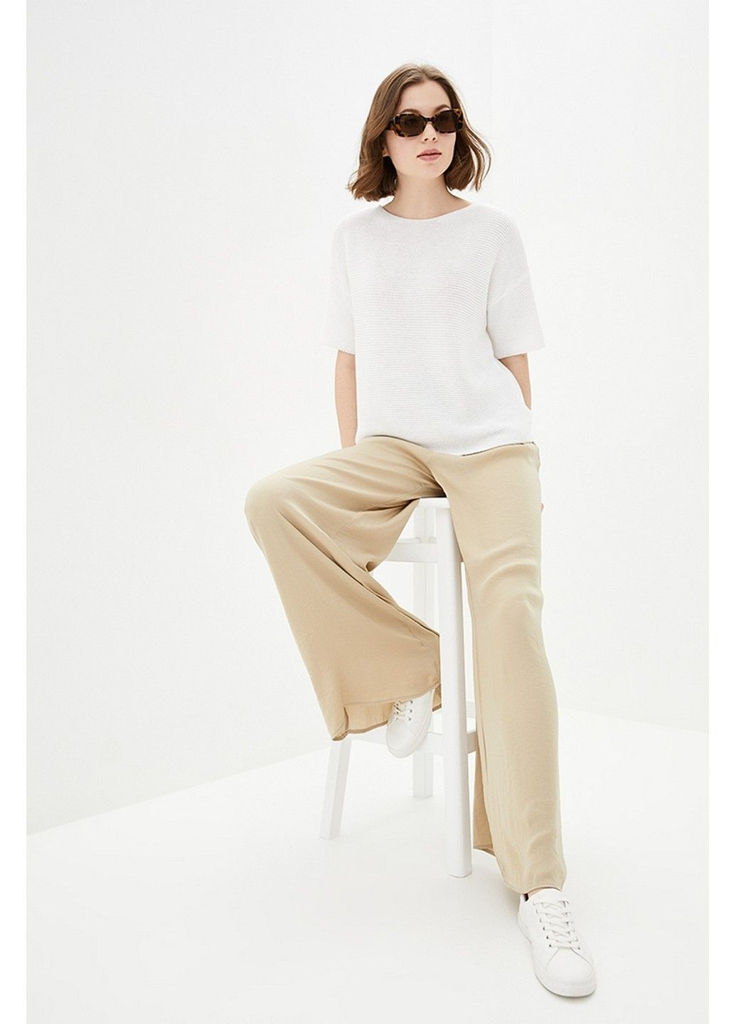 Белоснежный летний джемпер js435 Sewel