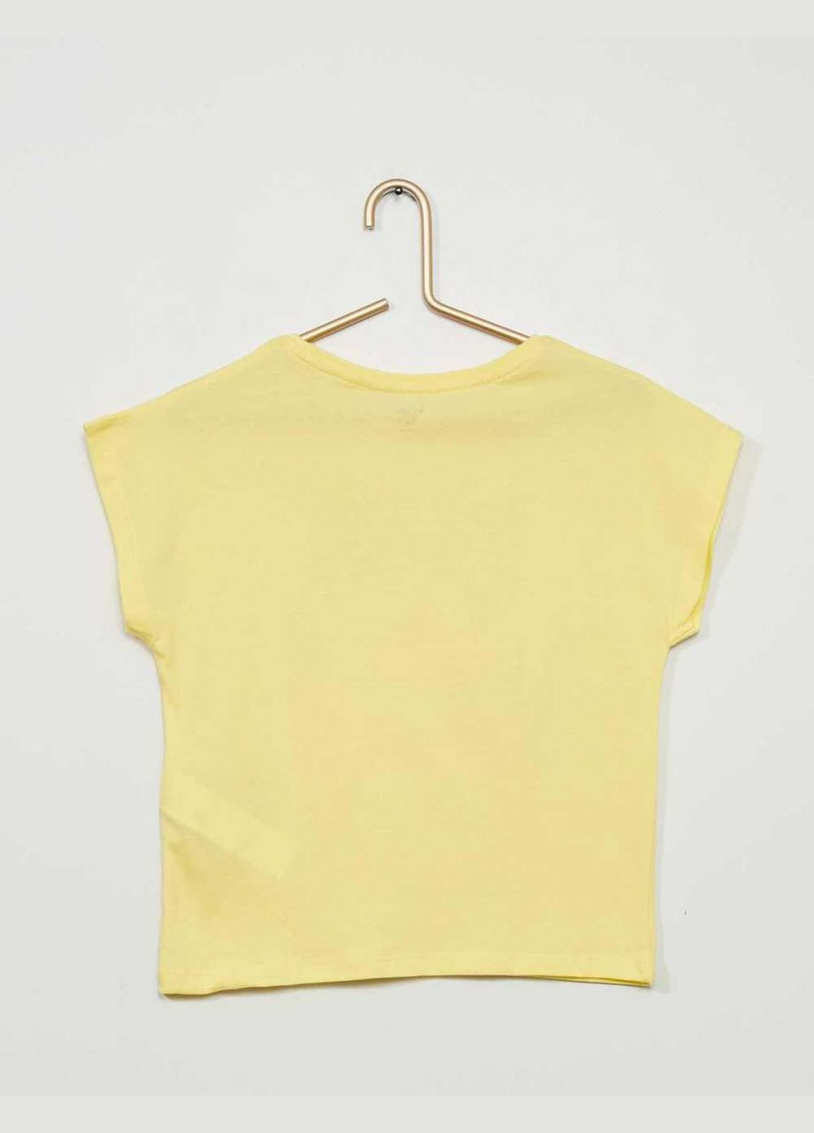 Желтая футболка,желтый с принтом, Kiabi