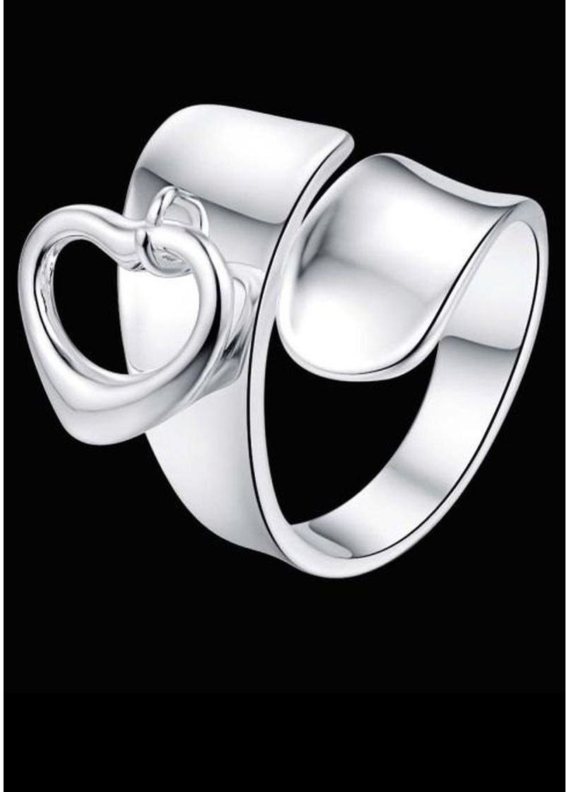 Посріблена каблучка з підвіскою серцем, 18р., 6651 No Brand (360608199)