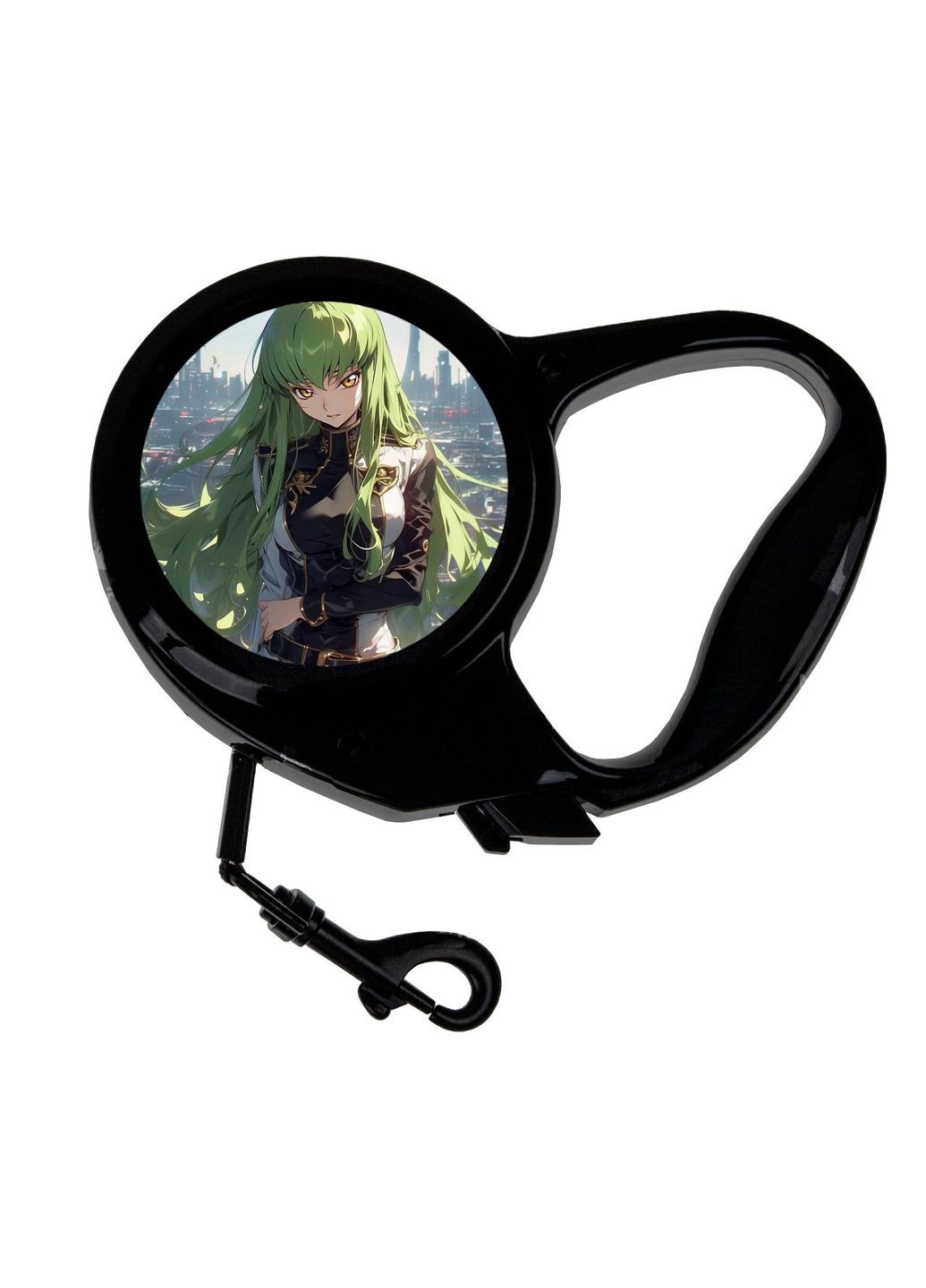 Поводок-рулетка для животных с принтом Аниме Код Гиас #0009 3 м черный No Brand (309152249)