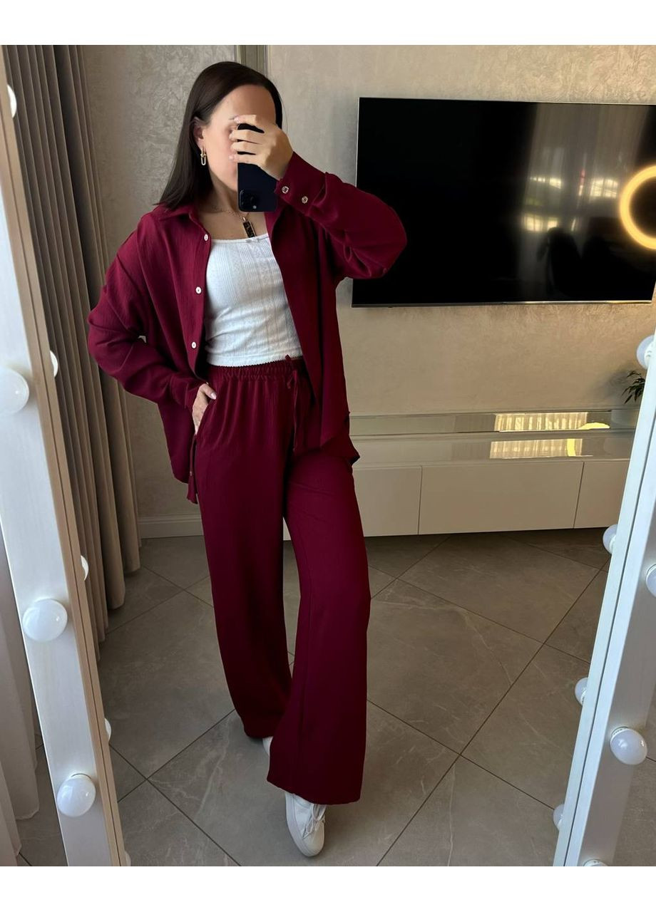 💎 Костюм «Royal Comfort» с брюками и удлиненной рубашкой — Размерная сетка в описании DK/DL Мода без кордонів (359556856)