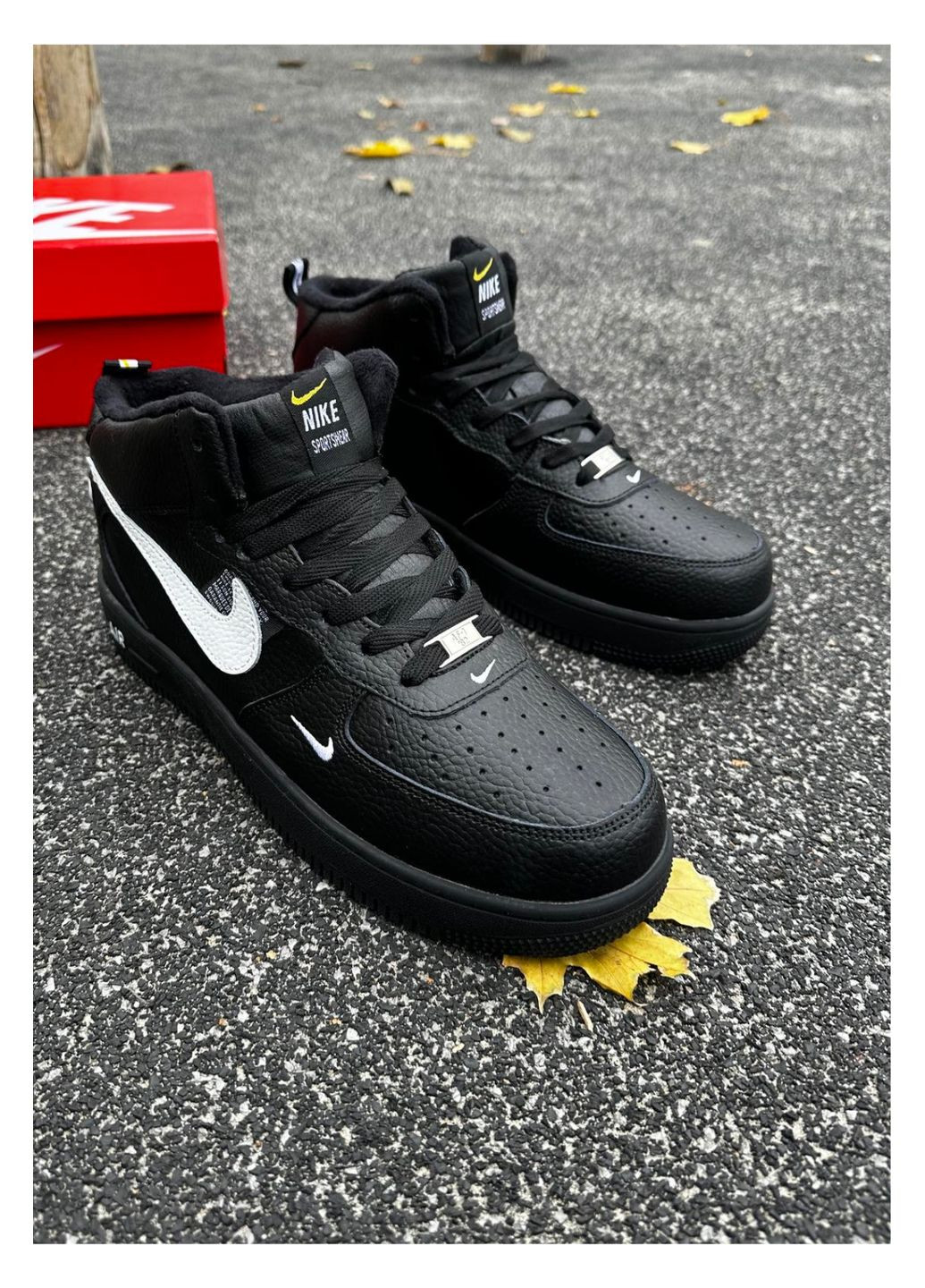 Чорні Зимовий стильні кросівки з хутром No Brand