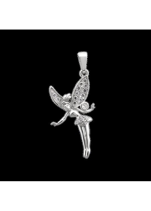 Підвіс срібний маленька фея з розсипом білих фіанітів No Brand (333705358)
