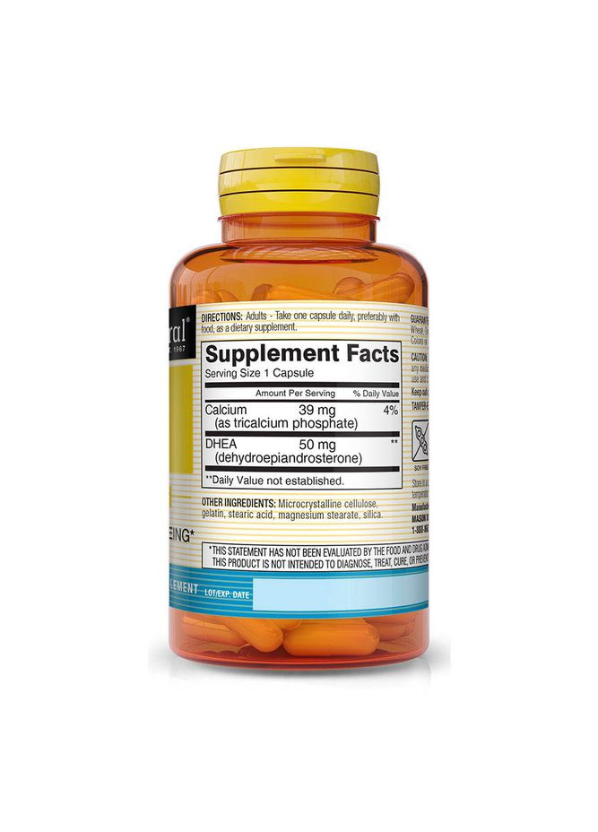 Стимулятор тестостерону DHEA, 30 капсул Mason Natural (324421019)