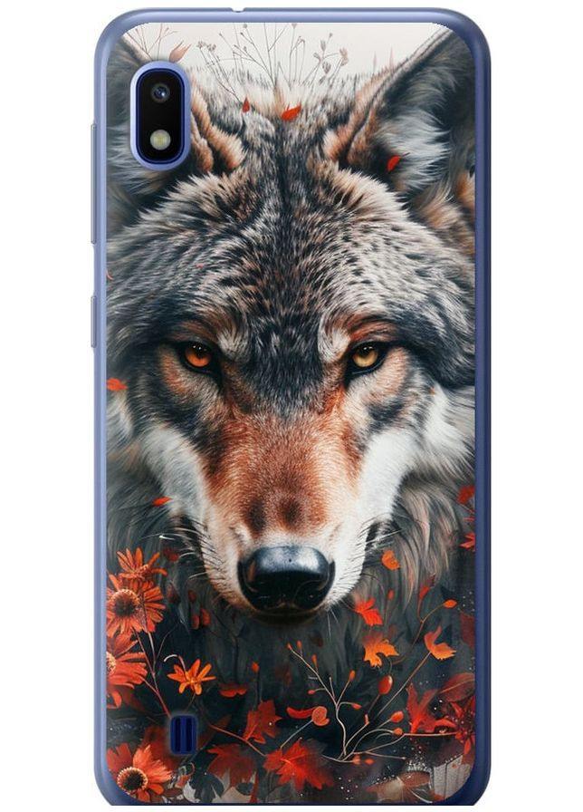Силиконовый чехол 'Wolf and flowers' для Endorphone Samsung Galaxy A10 2019 A105F (285784101)