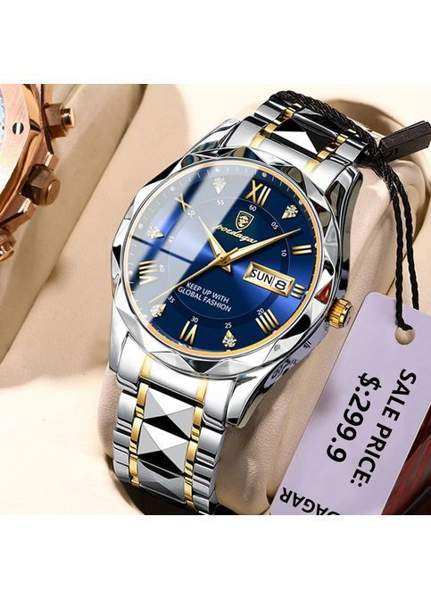 Наручний годинник чоловічий Stava Сріблястий (3080) Poedagar (362975746)