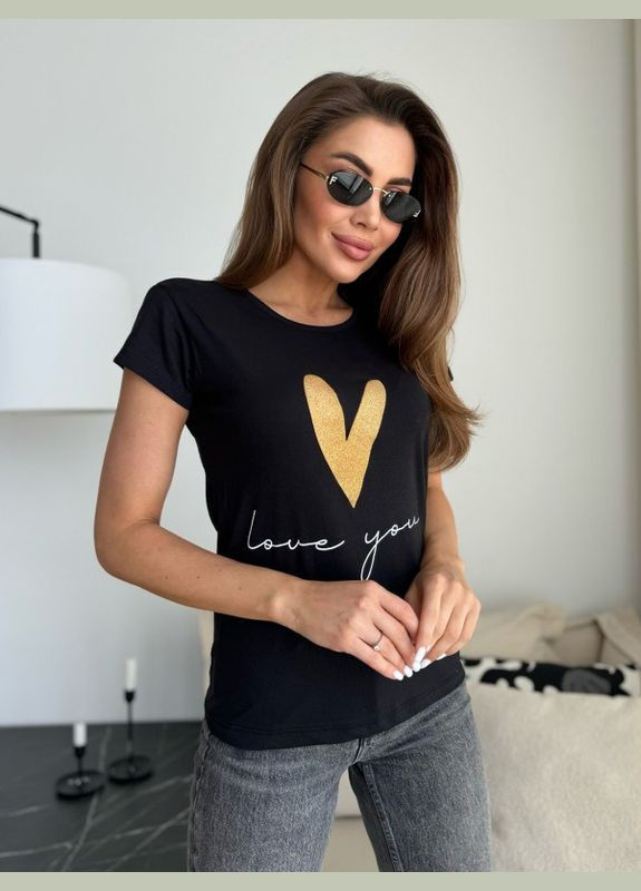 Футболка ISSA PLUS WN20-626 черная Magnet - (301036333)