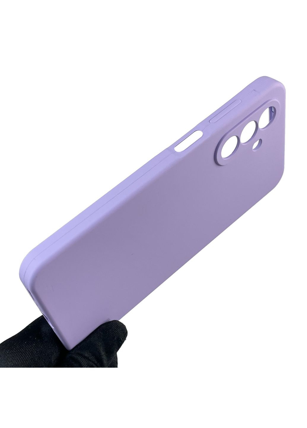 Чохол для Galaxy A26 (SM-A266) силіконовий з мікрофіброю нековзний на самсунг а26 бузковий Samsung (366386602)