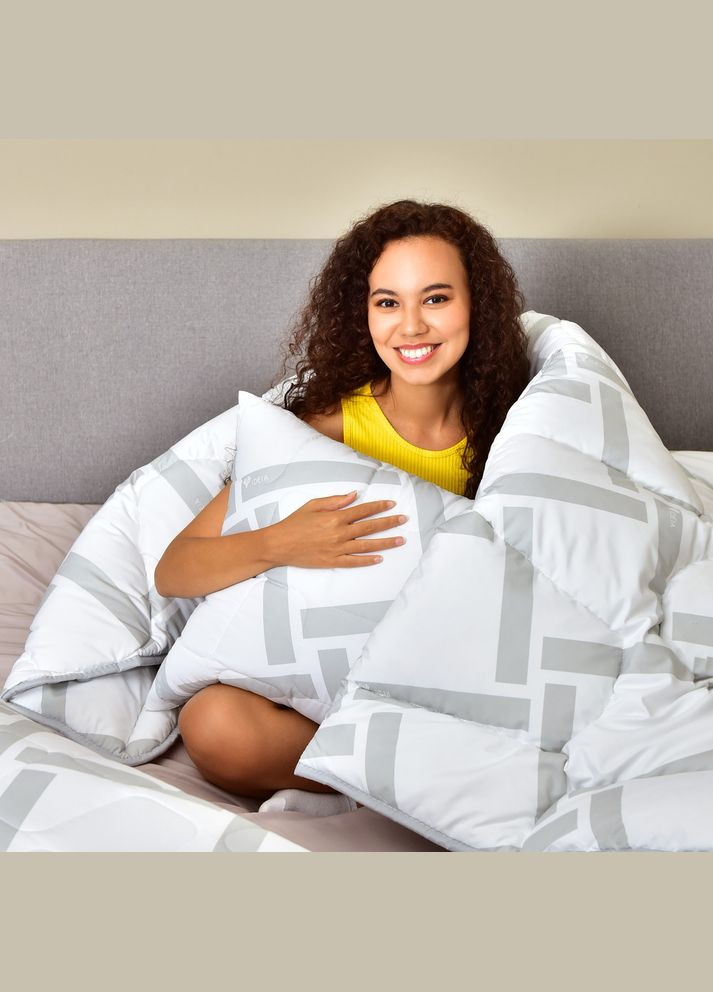 Набір подушка 50х70 см та полуторна зимова ковдра 140х210 см Elegantly штучний пух IDEIA (334726974)