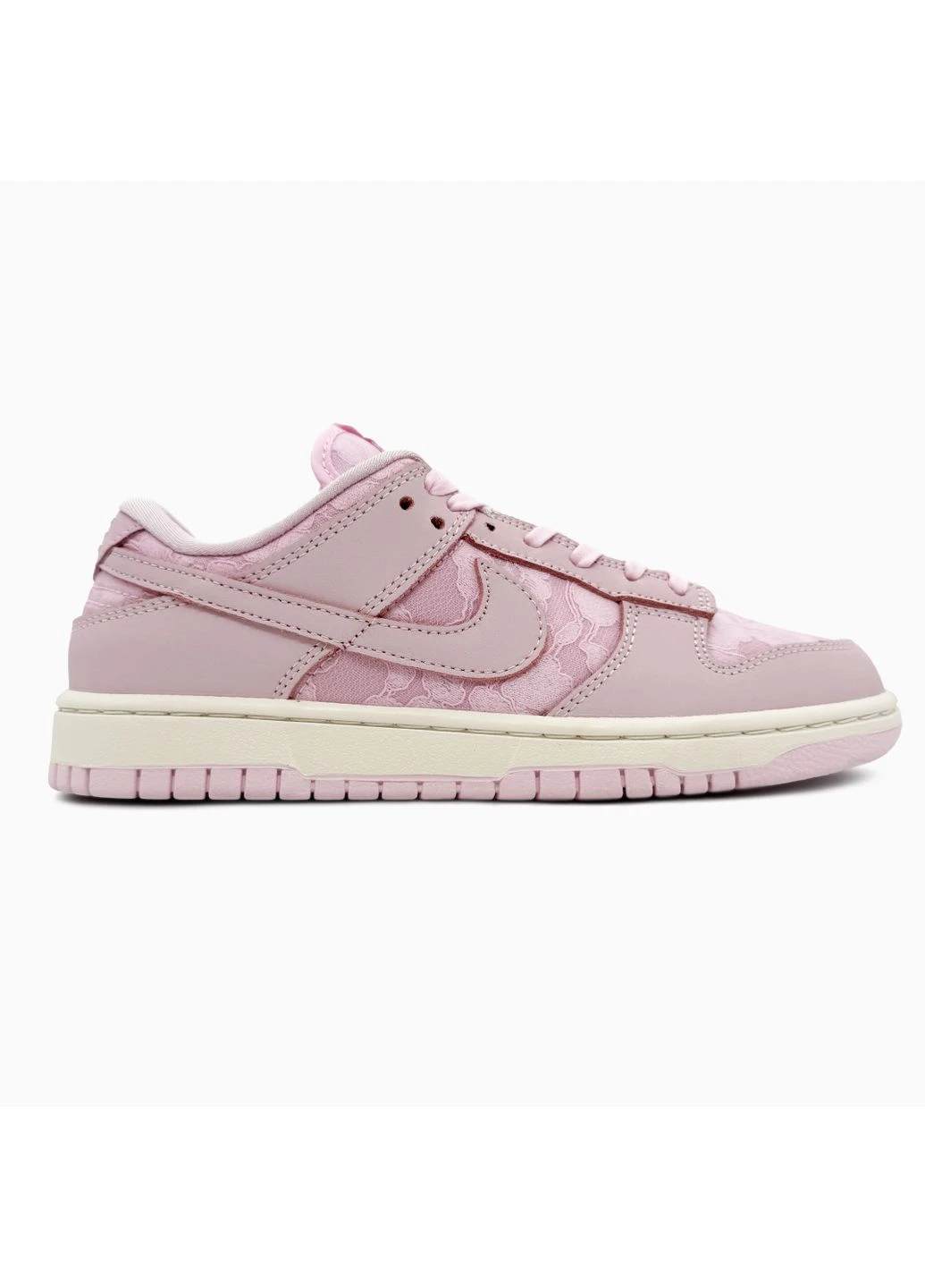 Рожеві літні кросівки nike dunk low wmns lace pack/regal pink найк данк рожеві No Brand