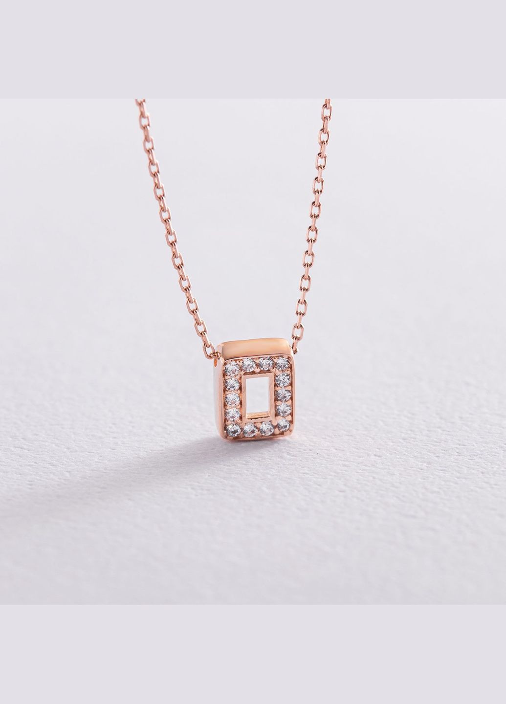 Золотое колье с буквой О (фианиты) кол01255О 45 Oniks (264644684)