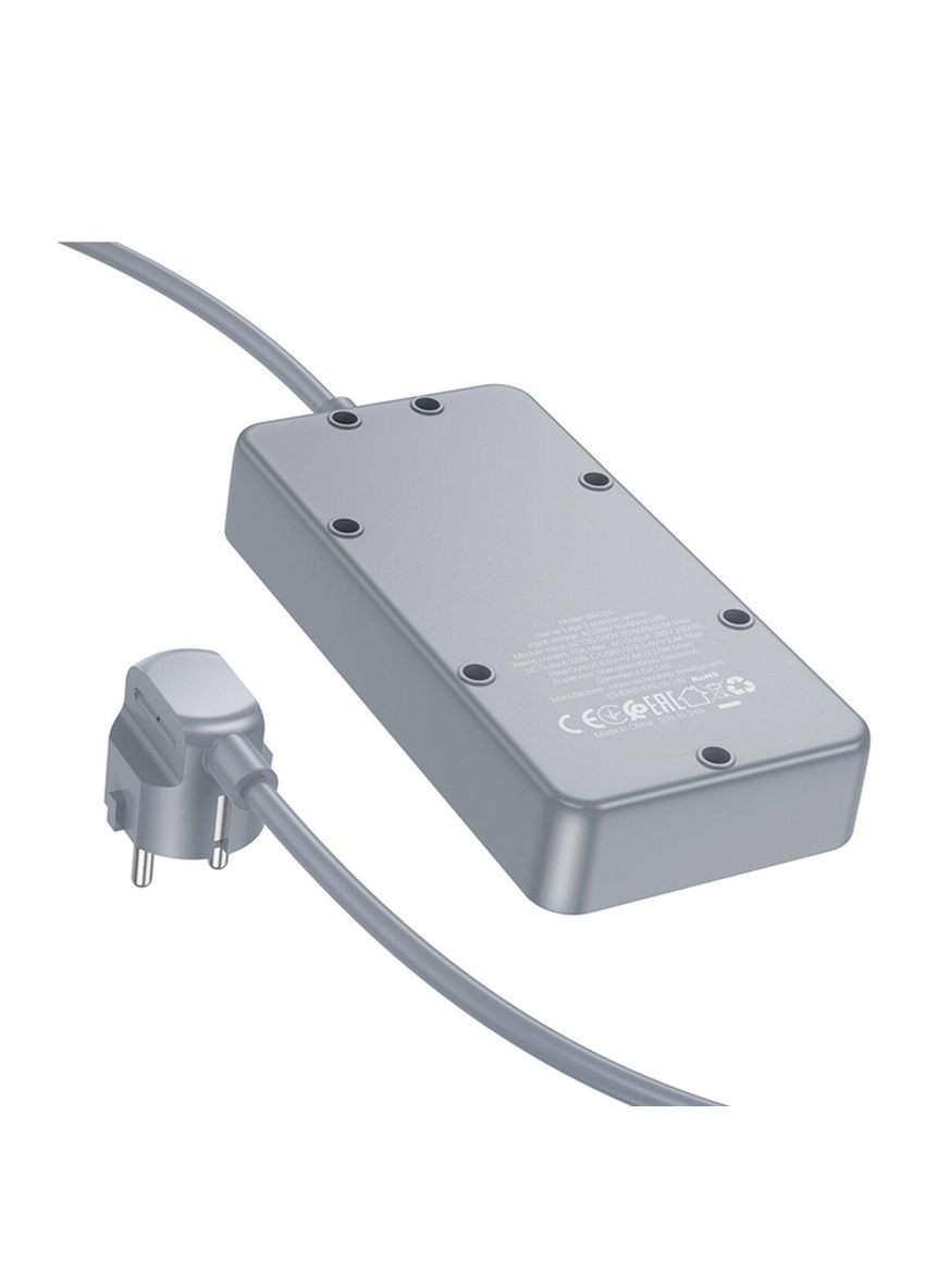 Сетевой удлинитель BAC2A Leya 3 position socket(1C3A)(EU) Black Borofone (335807102)