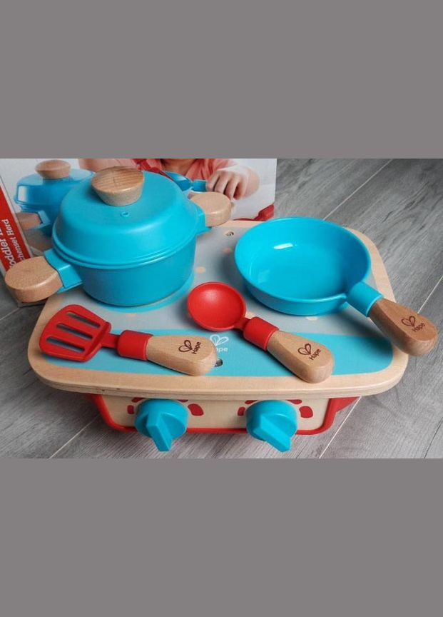 Дитяча плита з посудом E3170 Ігровий набір для дівчаток і хлопчиків Hape (297330859)