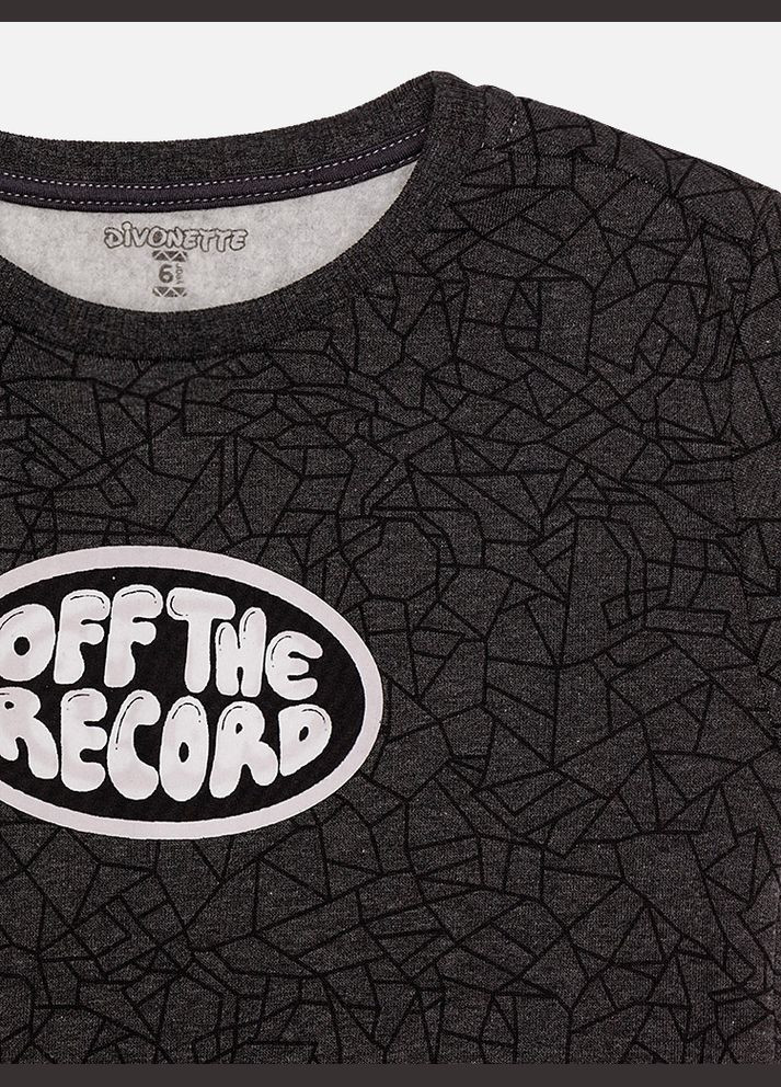 Divonette свитшот для мальчика цвет темно-серый cb-00229886 темно-серый футер