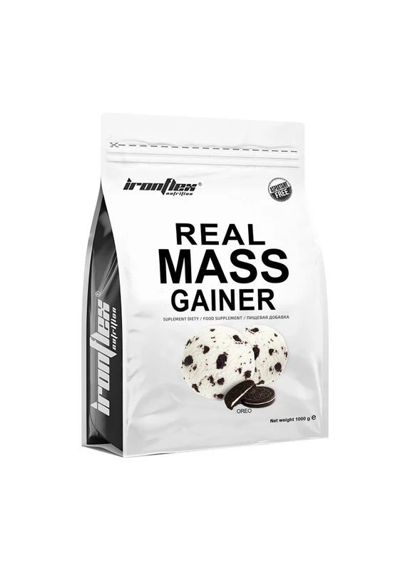 Гейнер Real Mass Gainer, 1 кг Oreo Ironflex (333974751)