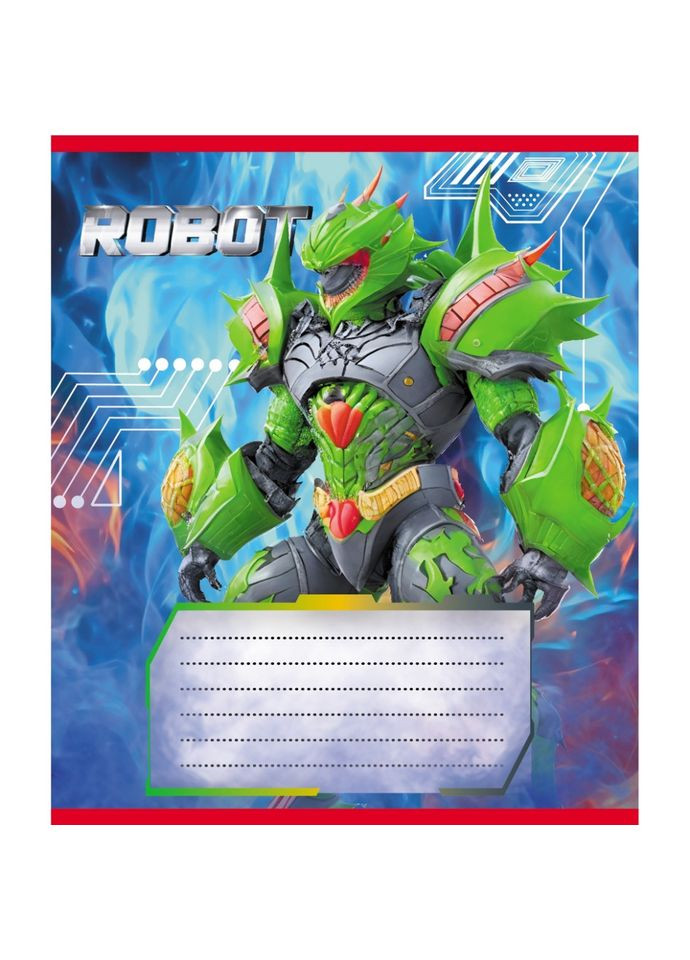 Зошит учнівський "Роботи" 012-520125L-4 в лінію, 12 аркушів Leader (361969441)