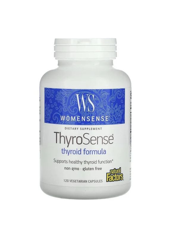Поддержка щитовидной железы WomenSense ThyroSense, 120 капсул Natural Factors (361117154)