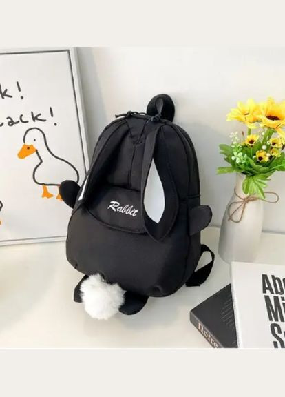 Рюкзак дитячий кролик з вушками. Чорний No Brand (294207186)