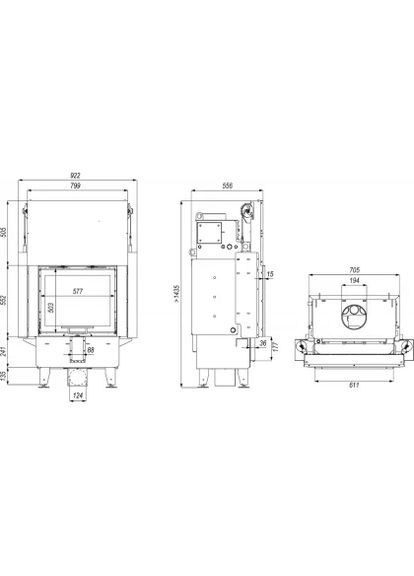 Каминная топка с водяным контуром Home NAVI SM G Defro (370384743)