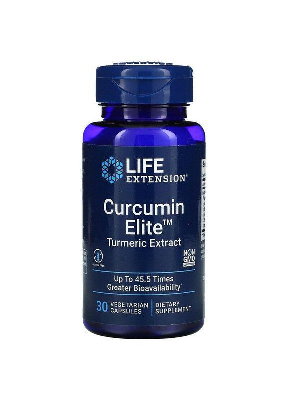 Екстракт куркуми, Curcumin Elite,, 30 вегетаріанських капсул 2366 Life Extension (364195117)