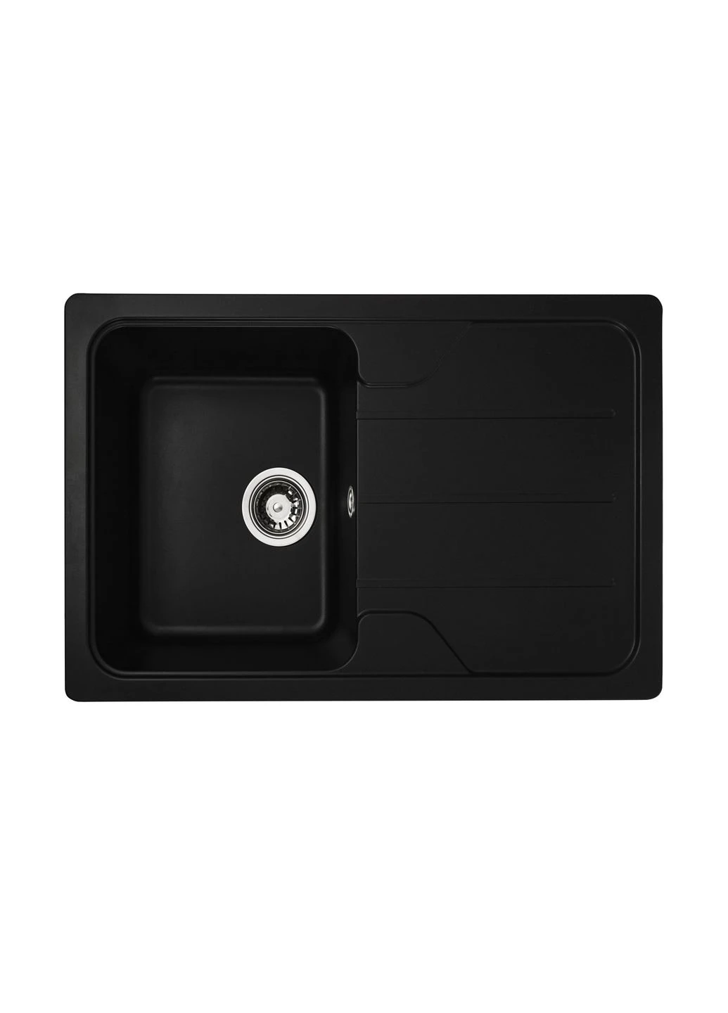 Гранітна мийка для кухні 7850 VERONA матова Чорна Platinum (269793780)